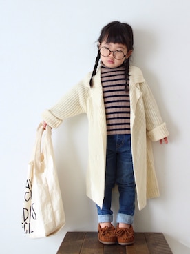 「BRANSHES（ブランシェス）のアイテム（パンツ）」を使った、teiccoさん（キッズ・90cm）の秋コーディネート
