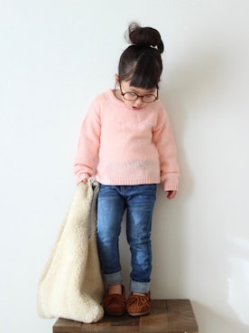 「ANAP（アナップ）のアイテム」を使った、teiccoさん（キッズ・90cm）の冬コーディネート