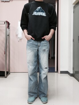 「VOLCOM」｜「アイテム（スウェット）」を使った、TAISEIさん（メンズ・175cm）の秋コーディネート