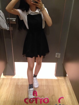 「cotton on（コットンオン）のアイテム（オールインワン・サロペット）」を使った、kayiwさん（レディース・150cm）の夏コーディネート