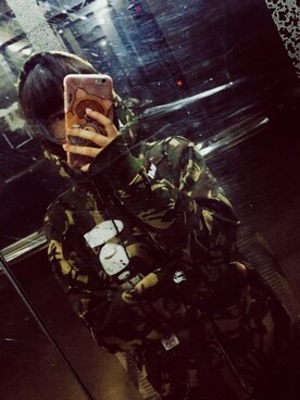 「AAPE BY A BATHING APE（エーエイプバイアベイシングエイプ）のアイテム（スタジャン）」を使った、yamo兔兔兔さん（レディース・167cm）の春コーディネート