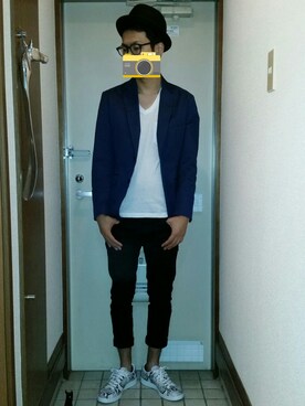 「ハイク」｜「アイテム（帽子）」を使った、ノディーさん（メンズ・174cm）の秋コーディネート
