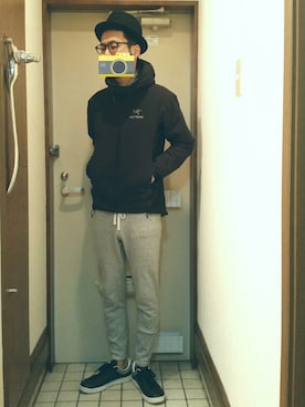 「ARC'TERYX（アークテリクス）のアイテム（ブルゾン）」を使った、ノディーさん（メンズ・174cm）の冬コーディネート