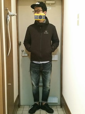 「ARC'TERYX（アークテリクス）のアイテム（ブルゾン）」を使った、ノディーさん（メンズ・174cm）の冬コーディネート