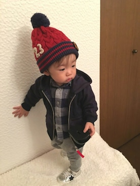 「CORVA（コルヴァ）のアイテム」を使った、iyori2015さん（キッズ・80cm）の秋コーディネート