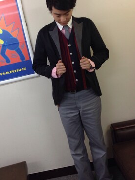 「TENDERLOIN（テンダーロイン）のウォレットチェーン（リング、ブラック系）」を使った、hidetoasaiさん（メンズ・172cm）の秋コーディネート