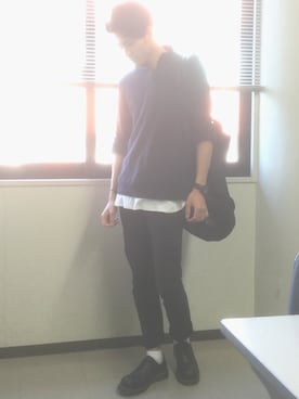 「temptation（テンプテーション）のアイテム（パンツ）」を使った、‘Kuni ’さん（メンズ・182cm）の秋コーディネート