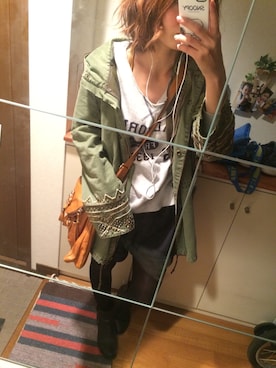 「NETSTAR（ネットスター）のアイテム（パンツ）」を使った、minaminさん（レディース・162cm）の秋コーディネート
