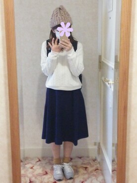 「ブルー x ホワイト」｜suzuさん（レディース・151cm）の春コーディネート