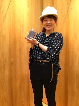 「45R」｜「アイテム（その他）」を使った、uchiyamaさん（レディース・159cm）の秋コーディネート