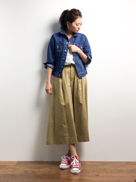 「TIENS ecoute（ティアンエクート）のアイテム（ジャケット/アウター）」を使った、m.yさん（レディース・165cm）の春コーディネート