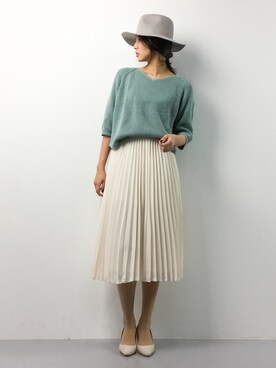 「LE JUN（ルジュン）のアイテム（スカート）」を使った、m.yさん（レディース・165cm）の春コーディネート