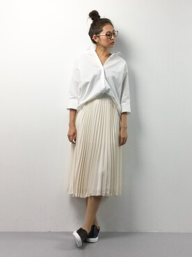 「LE JUN（ルジュン）のアイテム（スカート）」を使った、m.yさん（レディース・165cm）の春コーディネート