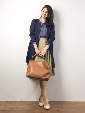 「LOUNGEDRESS（ラウンジドレス）のアイテム（その他アウター）」を使った、m.yさん（レディース・165cm）の春コーディネート