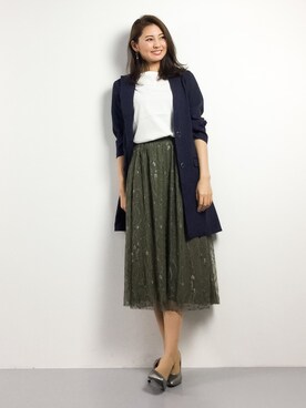 「31 Sons de mode（トランテアン　ソン　ドゥ　モード）のアイテム（チェスターコート）」を使った、m.yさん（レディース・165cm）の春コーディネート