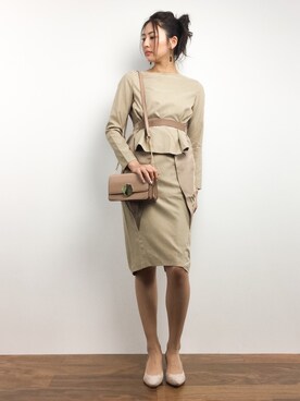 「Ameri（アメリ）のアイテム（ワンピース/ドレス）」を使った、m.yさん（レディース・165cm）の春コーディネート