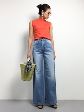 「Ameri（アメリ）のアイテム（シューズ）」を使った、m.yさん（レディース・165cm）の夏コーディネート