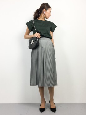 「Ameri（アメリ）のアイテム（パンツ）」を使った、m.yさん（レディース・165cm）の夏コーディネート