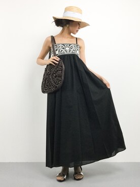 「Te chichi（テチチ）のアイテム（ワンピース/ドレス）」を使った、m.yさん（レディース・165cm）の夏コーディネート