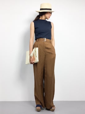 「ILIMA（イリマ）のアイテム（サンダル）」を使った、m.yさん（レディース・165cm）の夏コーディネート
