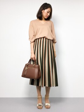 「Ameri（アメリ）のアイテム（スカート）」を使った、m.yさん（レディース・165cm）の夏コーディネート