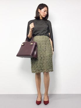 「オフィススタイル」｜「アイテム（アンサンブル）」を使った、m.yさん（レディース・165cm）の夏コーディネート