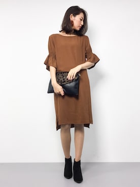 「N.（N. Natural Beauty Basic）（エヌエヌナチュラルビューティーベーシック）のアイテム（ブーティ）」を使った、m.yさん（レディース・165cm）の秋コーディネート