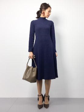 「Ameri（アメリ）のアイテム（ワンピース/ドレス）」を使った、m.yさん（レディース・165cm）の秋コーディネート