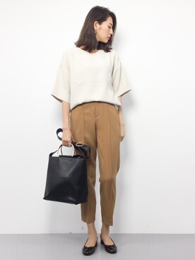 「ivory court（アイボリーコート）のアイテム（ショルダーバッグ）」を使った、m.yさん（レディース・165cm）の秋コーディネート
