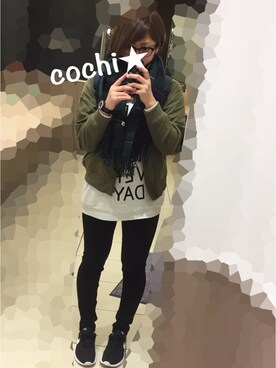 「Anello」｜「アイテム（ミリタリージャケット）」を使った、cochi★さん（レディース・159cm）の秋コーディネート