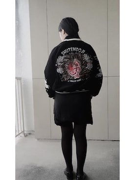 「RICK OWENS」｜「アイテム（スカート）」を使った、ソフイ—さん（レディース・163cm）の秋コーディネート