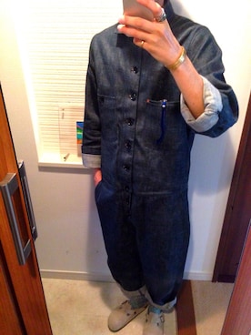 「Johnbull Private labo（ジョンブルプライベートラボ）のアイテム（つなぎ/オールインワン）」を使った、Yutaさん（メンズ・170cm）の秋コーディネート