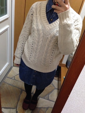「アイテム（シャツワンピース）」を使った、にょてさん（レディース・154cm・20代）の冬コーディネート