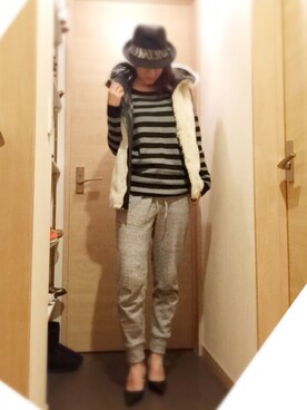 「Rodeo Crowns（ロデオクラウンズ）のアイテム（ナイロンジャケット）」を使った、riosa◡̈⃝︎⋆︎*さん（レディース・158cm）の秋コーディネート