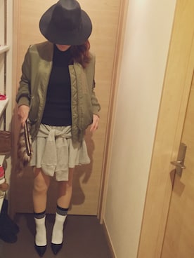 riosa◡̈⃝︎⋆︎*さん（レディース・158cm）の冬コーディネート