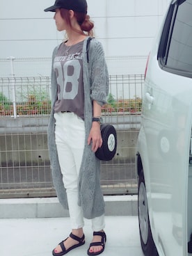 riosa◡̈⃝︎⋆︎*さん（レディース・158cm）の春コーディネート