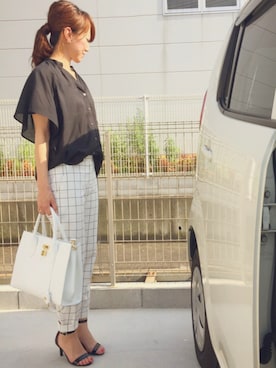 riosa◡̈⃝︎⋆︎*さん（レディース・158cm）の夏コーディネート