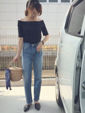 「バンダナ」｜riosa◡̈⃝︎⋆︎*さん（レディース・158cm）の夏コーディネート