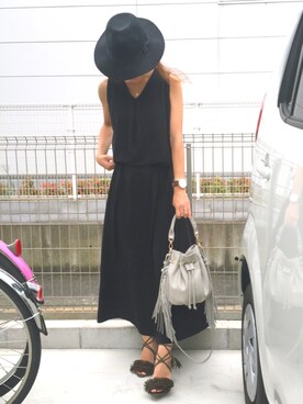 riosa◡̈⃝︎⋆︎*さん（レディース・158cm）の夏コーディネート