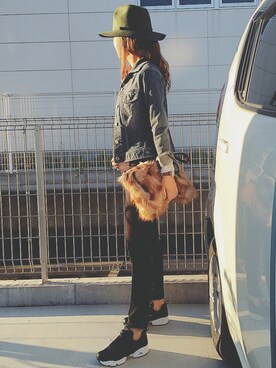 riosa◡̈⃝︎⋆︎*さん（レディース・158cm）の秋コーディネート