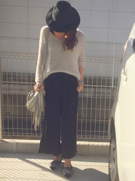 riosa◡̈⃝︎⋆︎*さん（レディース・158cm）の秋コーディネート