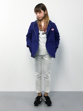 「白」｜「アイテム（カバーオール）」を使った、いぴさん（レディース・152cm）の春コーディネート