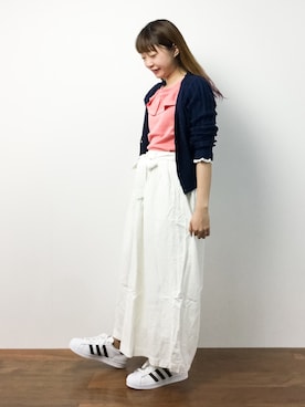 「Supreme.La.La.（シュープリームララ）のアイテム（カーディガン/ボレロ）」を使った、いぴさん（レディース・152cm）の夏コーディネート