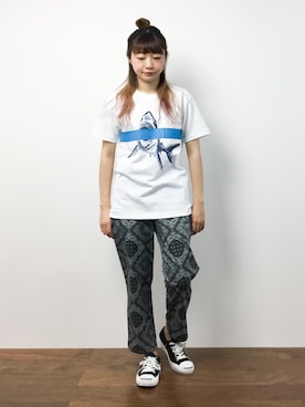 「PAPILLONNER（パピヨネ）のアイテム（パンツ）」を使った、いぴさん（レディース・152cm）の夏コーディネート