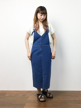 「Factor=（ファクターイコール）のアイテム（オールインワン・サロペット）」を使った、いぴさん（レディース・152cm）の夏コーディネート