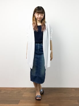 「Johnbull Private labo（ジョンブルプライベートラボ）のアイテム（スカート）」を使った、いぴさん（レディース・152cm）の夏コーディネート