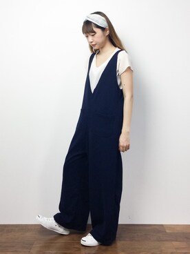 「Factor=（ファクターイコール）のアイテム（オールインワン・サロペット）」を使った、いぴさん（レディース・152cm）の夏コーディネート
