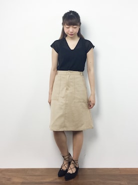 「Factor=（ファクターイコール）のアイテム（スカート）」を使った、いぴさん（レディース・152cm）の夏コーディネート
