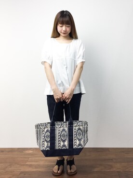 「sanuk（サヌーク）のアイテム（サンダル）」を使った、いぴさん（レディース・152cm）の夏コーディネート