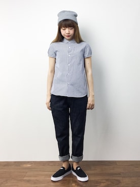 「テーパードデニム」｜いぴさん（レディース・152cm）の夏コーディネート